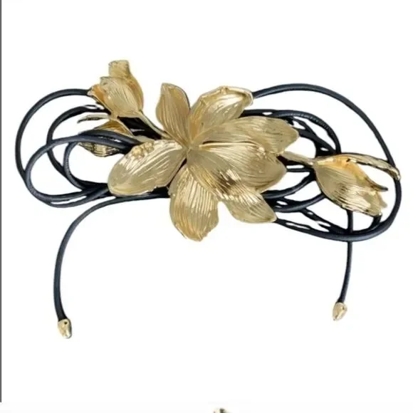 Anthropologie Flower 3d Cord Adjustable Belt | NWOT - Picture 2 of 9